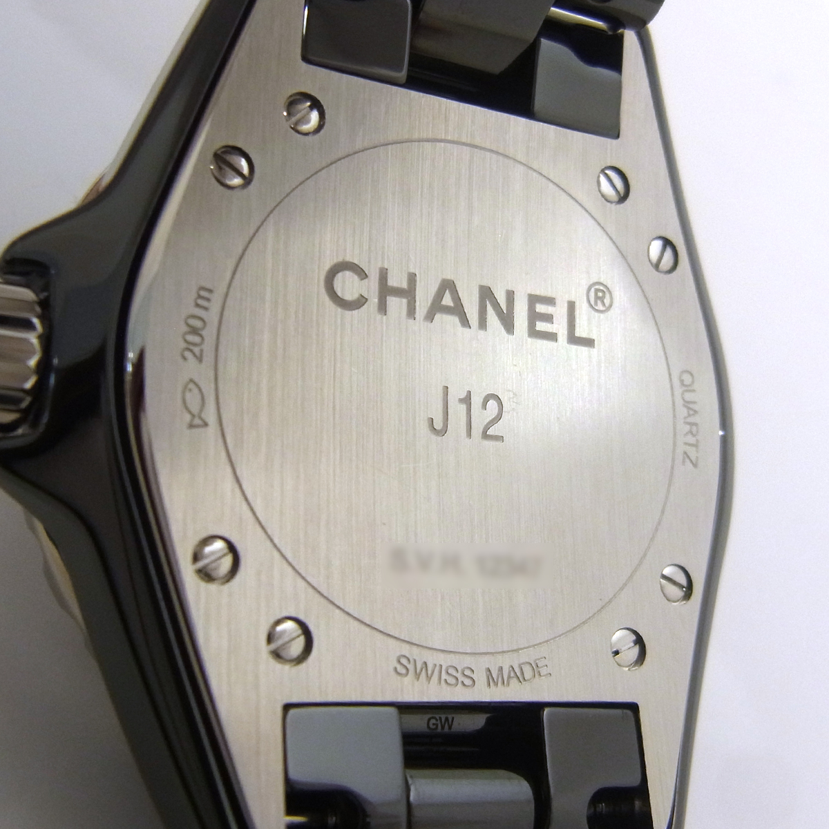 シャネル(CHANEL) J12 H1625 黒文字盤 黒セラミック レディース 腕時計 ブラック