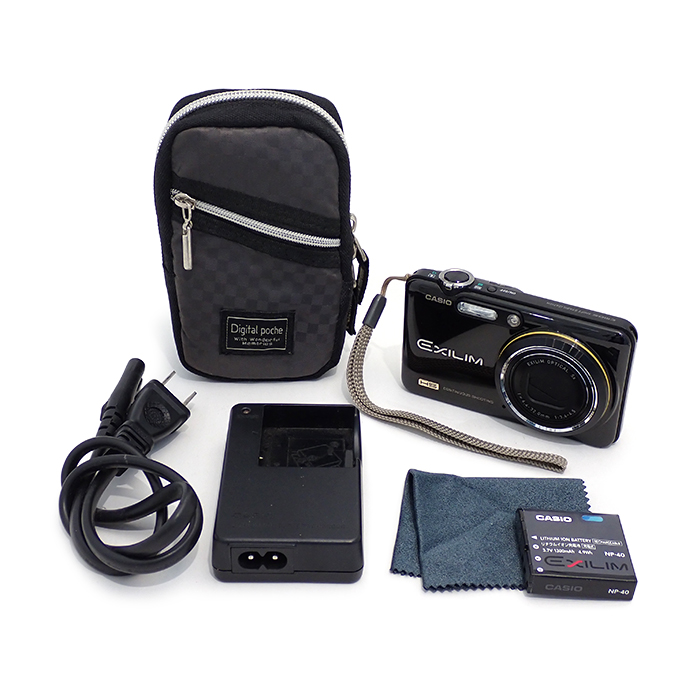 カシオ(CASIO) EXILIM エクシリム EX-FC150 デジタルカメラ 充電器・バッテリー・ケース付き ブラック ジャンク品