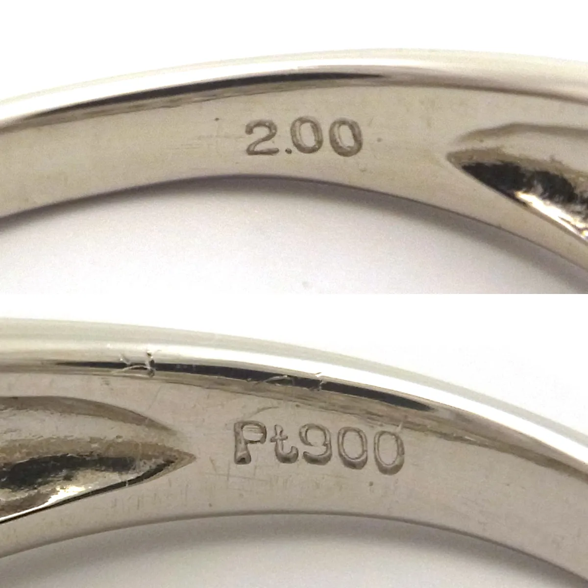 Pt900 ダイヤモンド指輪 13.5号 シルバーカラー