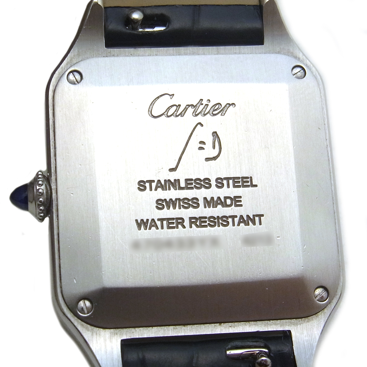 カルティエ(Cartier) サントスデュモンSM レディース 腕時計 WSSA0023 アリゲーター シルバー文字盤