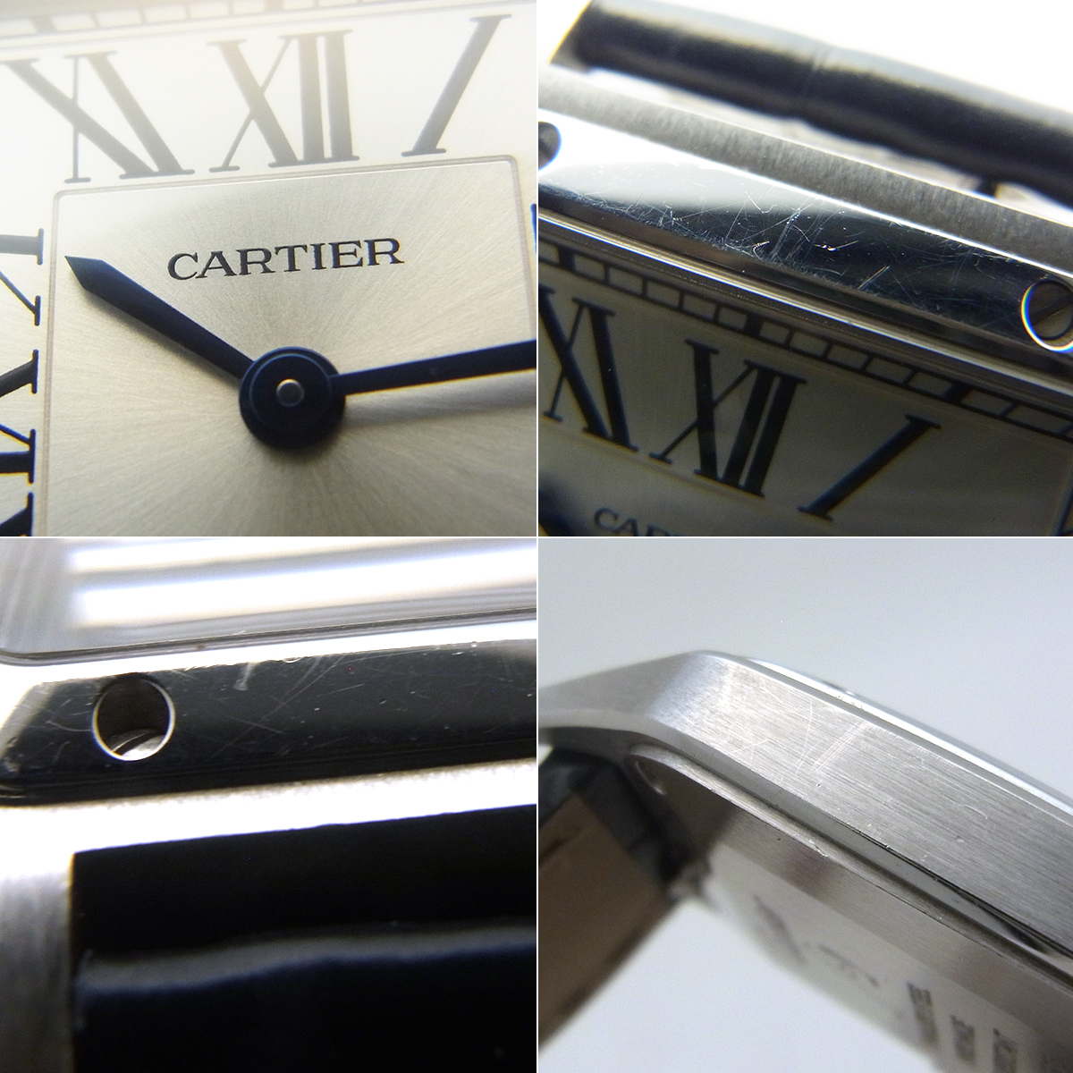 カルティエ(Cartier) サントスデュモンSM レディース 腕時計 WSSA0023 アリゲーター シルバー文字盤