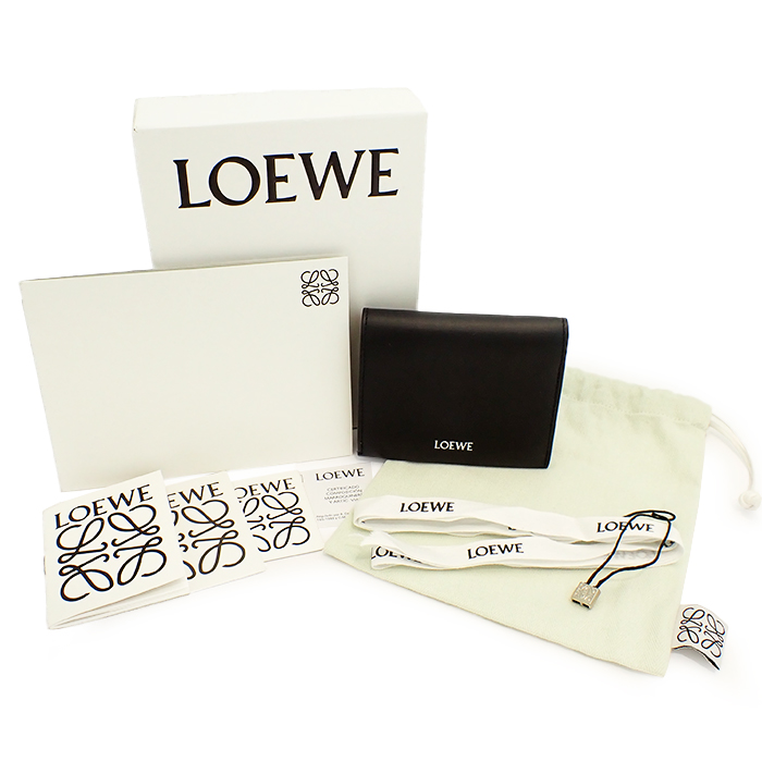 ロエベ(LOEWE) トライフォールドジップウォレット CEM1FCAX01 三つ折り財布 ブラック カーキ