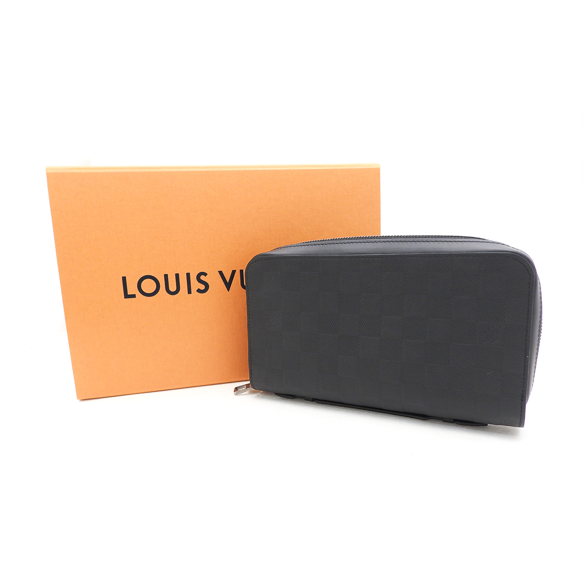 【セール価格】ルイヴィトン(Louis Vuitton) ジッピーXL N61254 ダミエアンフィニ Sランク ブラック