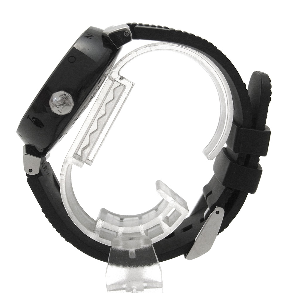 ルイヴィトン(Louis Vuitton) タンブール インブラック GMT Q113K メンズ腕時計 黒文字盤