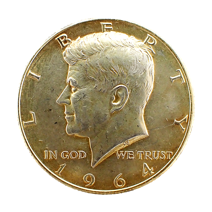 アメリカLIBERTYコイン 50セント銀貨  ケネディ 1964年 SV900 貨幣 古銭 硬貨 コレクション