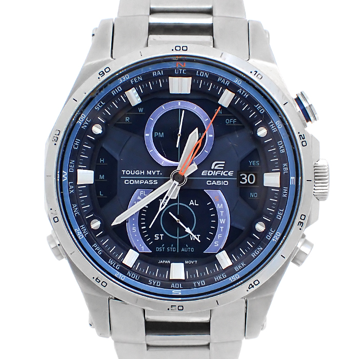 カシオ(CASIO) EDIFICE エディフィス EQW-A1200 メンズ腕時計 電波ソーラー ブルー文字盤