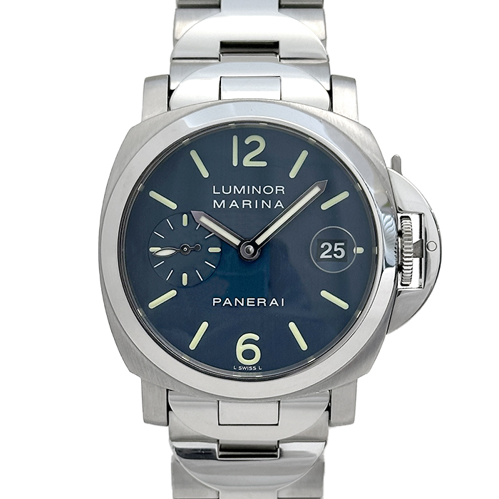 パネライ(PANERAI) ルミノールマリーナ PAM00120 メンズ腕時計 スモールセコンド ブルー文字盤