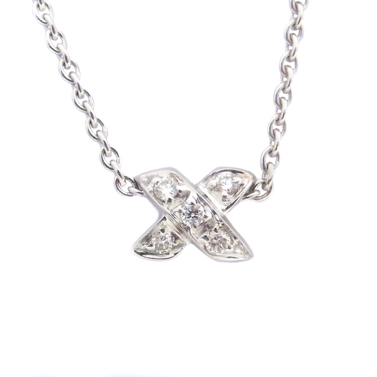 ティファニー(TIFFANY&Co.) 750WG シグネチャーネックレス シルバーカラー