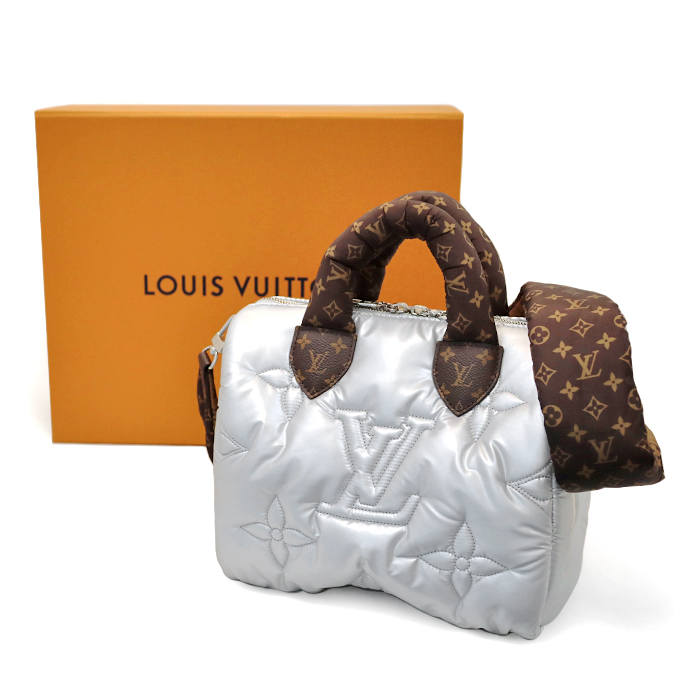 ルイヴィトン(Louis Vuitton) LVピロー スピーディ バンドリエール25 M20973 2wayバッグ RFID 箱・保存袋付き メタリック シルバー