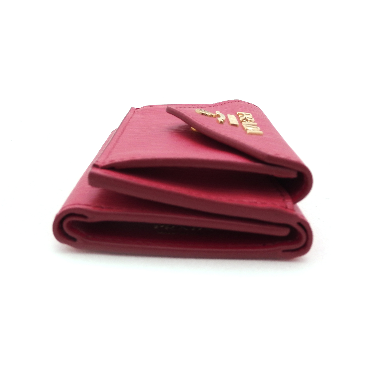 プラダ(PRADA) コンパクト三つ折り財布 1MH021 ピンク