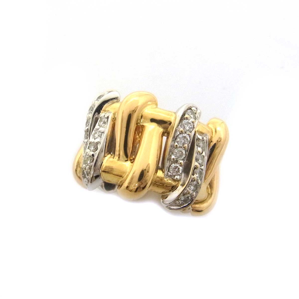 アレッツォ(AREZZO)750YG WG ダイヤモンド指輪 11号 12号 ゴールドカラー