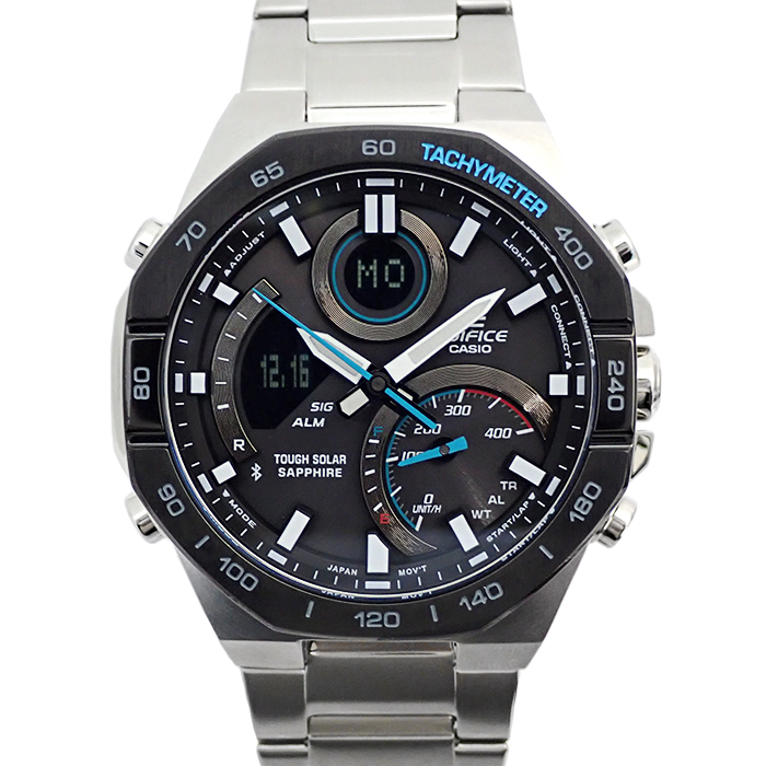 カシオ(CASIO) EDIFICE エディフィス ECB-950YDB-1AJF メンズ腕時計 説明書・箱付き ブラック文字盤