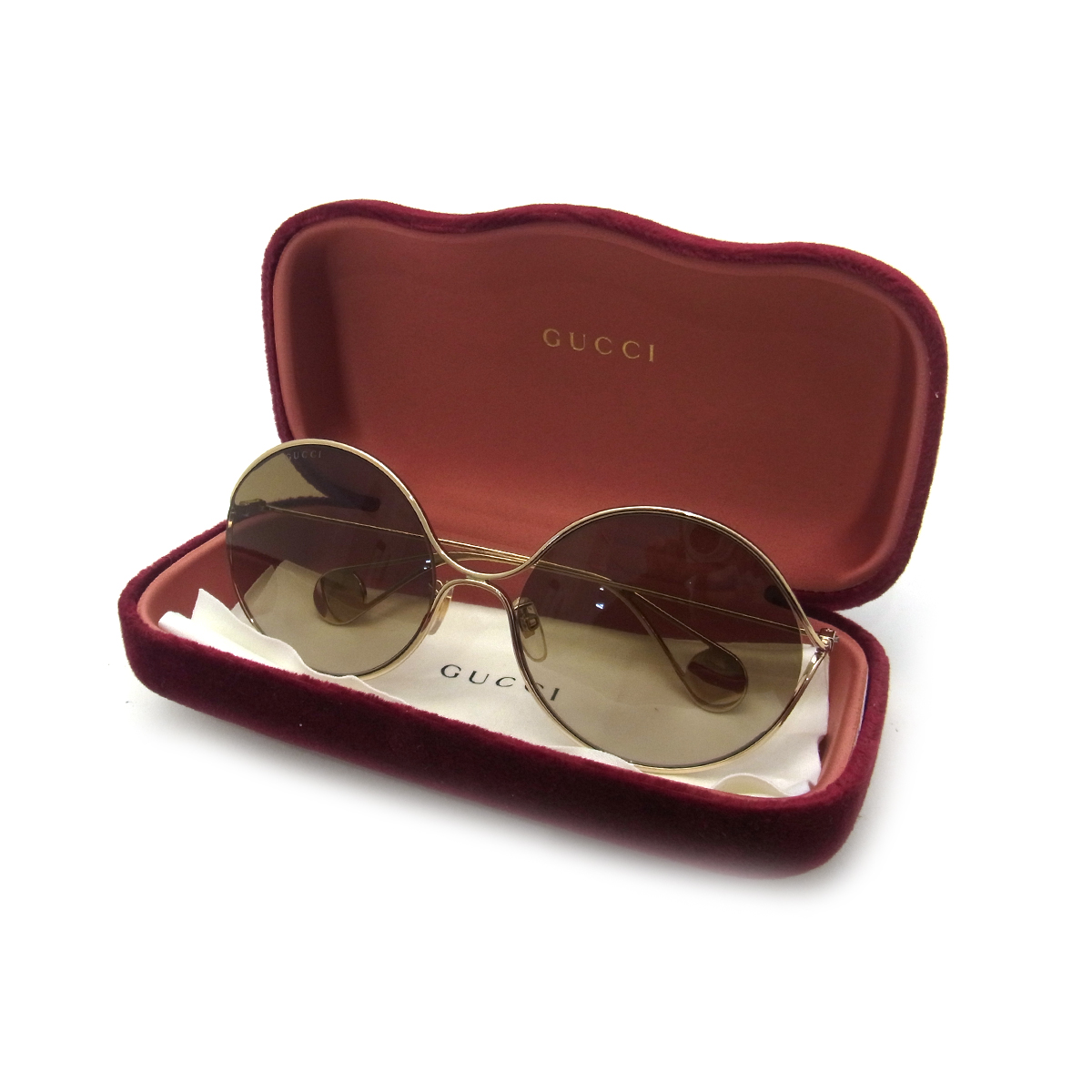 グッチ(GUCCI) サングラス GG0253SA ラウンド ブラウン