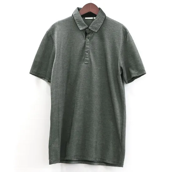 【セール価格】カルバン・クライン(Calvin Klein) ワンポイント半袖ポロシャツ サイズL 夏 灰色